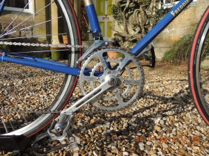 Spécialités TA custom compact double chainset with 50 and 34-tooth chainrings